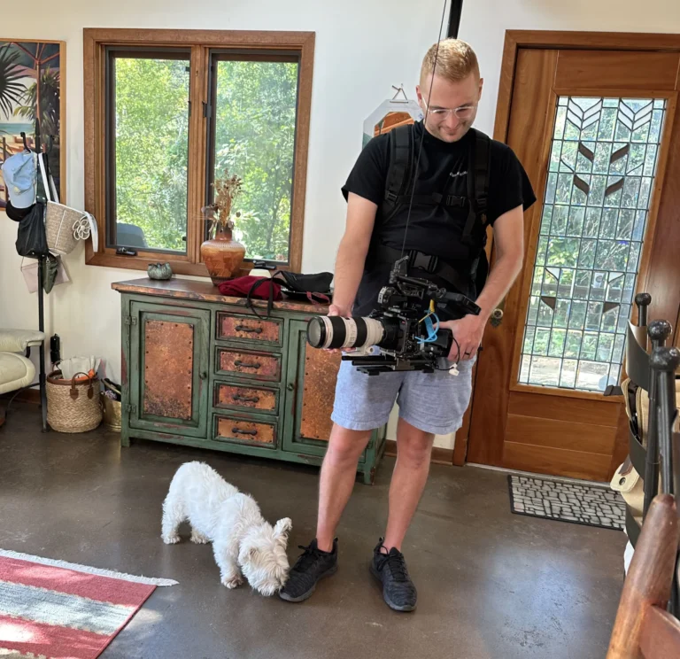 Jeb Brackner in action on set.
